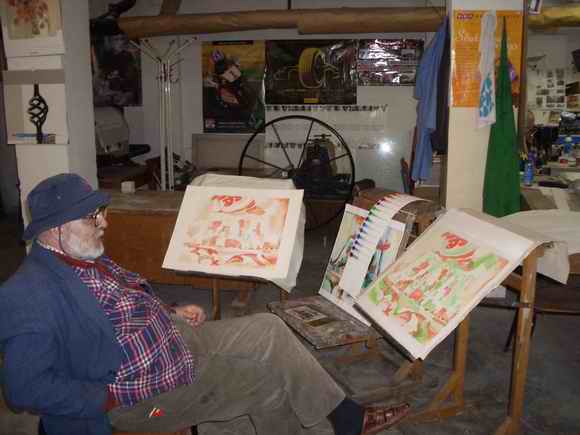 Дикиро пред литографската преса